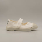 Natural World Old Cebosa 476E – sneaker bambina stile Mary Jane in cotone organico - bianco - scarpe di qualità venduta a Milano da Pli-Pla