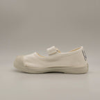 Natural World Old Cebosa 476E – sneaker bambina stile Mary Jane in cotone organico - bianco - scarpe di qualità venduta a Milano da Pli-Pla