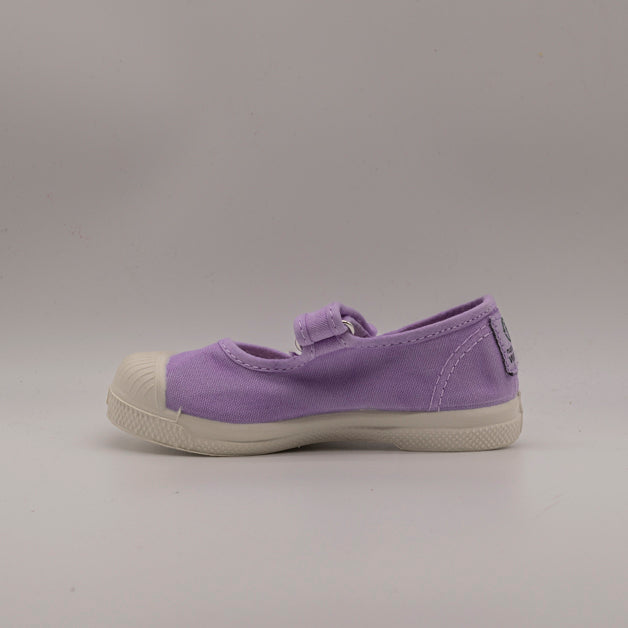 Natural World Old Cebosa 476E – sneaker bambina stile Mary Jane in cotone organico - lilla - scarpe di qualità venduta a Milano da Pli-Pla