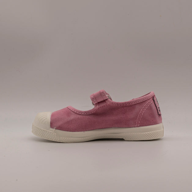 Natural World Old Cebosa 476E – sneaker bambina stile Mary Jane in cotone organico - rosa - scarpe di qualità venduta a Milano da Pli-Pla