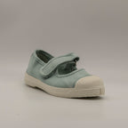 Natural World Old Cebosa 476E – sneaker bambina stile Mary Jane in cotone organico - verde aqua - scarpe di qualità venduta a Milano da Pli-Pla