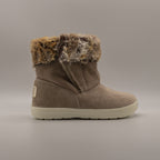 Primigi 4850611 – Stivaletti bambino in camoscio con pelo e velcro - grigio marmotta