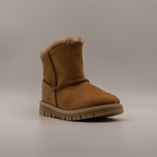 Primigi 2873100 – Botines de niña gris metalizado con cremallera lateral
