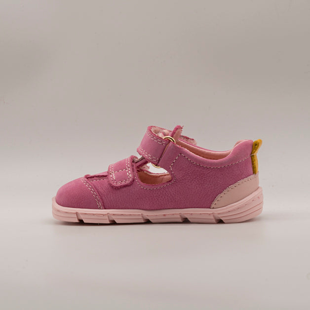 Primigi 14042 – Scarpe barefoot bambino in pelle con doppio velcro fucsia - scarpe di qualità venduta a Milano da Pli-Pla
