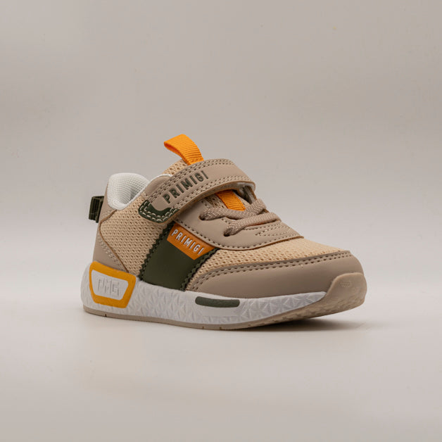Primigi 1447611 – Sneakers bambino sportive con velcro e lacci elastici beige naturale - scarpe di qualità venduta a Milano da Pli-Pla