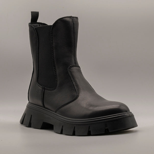 Primigi 6876700 – Stivaletti Chelsea bambina in pelle con zip e zeppa nero - scarpe di qualità venduta a Milano da Pli-Pla