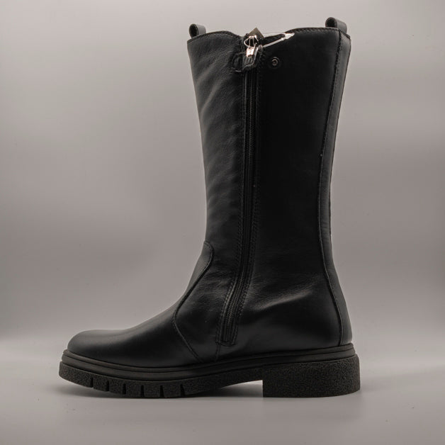 Primigi 6942722 – Stivali alti bambina in pelle con zip laterale nero - scarpe di qualità venduta a Milano da Pli-Pla