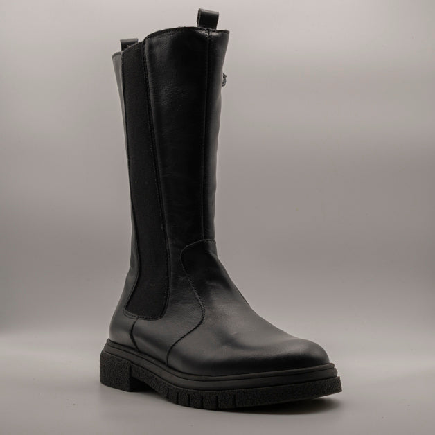 Primigi 6942722 – Stivali alti bambina in pelle con zip laterale nero - scarpe di qualità venduta a Milano da Pli-Pla