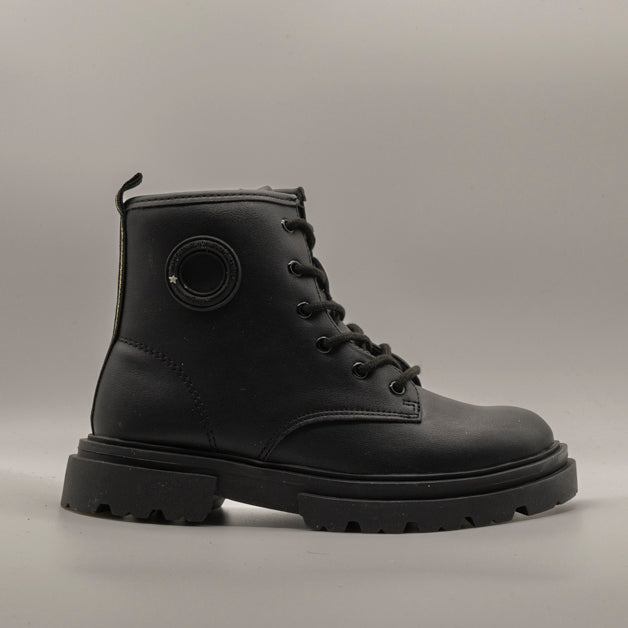 Primigi 8977411 – Anfibi bambina con zip laterale e lacci stile rock - scarpe di qualità venduta a Milano da Pli-Pla