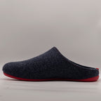 Tratti ciabatte da uomo in lana cotta 251B blu - scarpe di qualità venduta a Milano da Pli-Pla