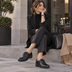 Valleverde 17101 – Francesine donna in pelle con lavorazione brogue - nero - scarpe di qualità venduta a Milano da Pli-Pla