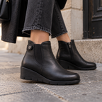 Valleverde VS10210W – Tronchetti donna in pelle - nero - scarpe di qualità venduta a Milano da Pli-Pla