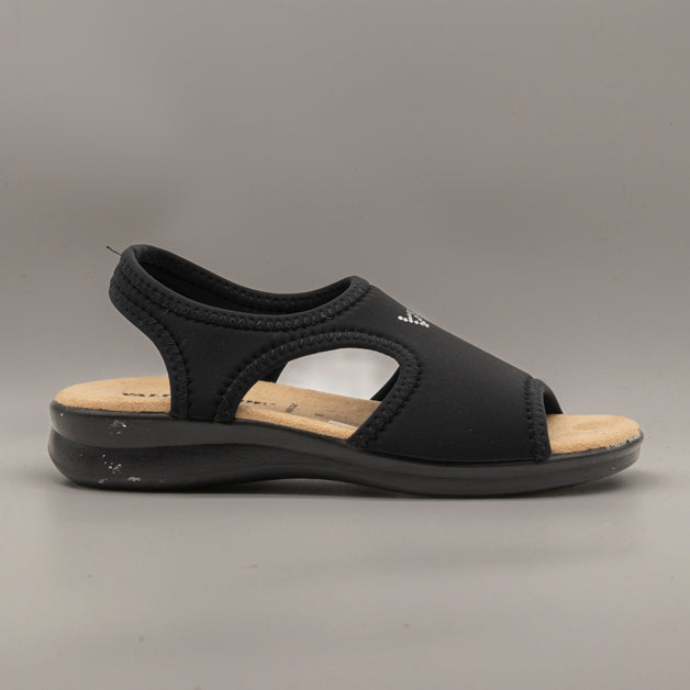 Valleverde 25322 – sandalo in lycra elasticizzata leggero e traspirante - nero - scarpe di qualità venduta a Milano da Pli-Pla