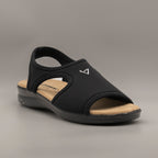 Valleverde 25322 – sandalo in lycra elasticizzata leggero e traspirante - nero - scarpe di qualità venduta a Milano da Pli-Pla