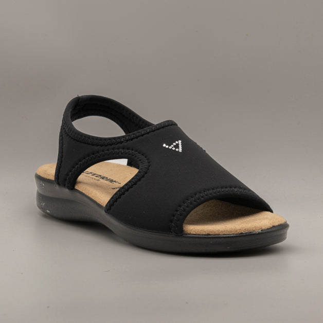 Valleverde 25322 – sandalo in lycra elasticizzata leggero e traspirante - nero - scarpe di qualità venduta a Milano da Pli-Pla
