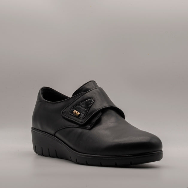 Valleverde scarpa donna pelle con velcro 36451 nero - scarpe di qualità venduta a Milano da Pli-Pla