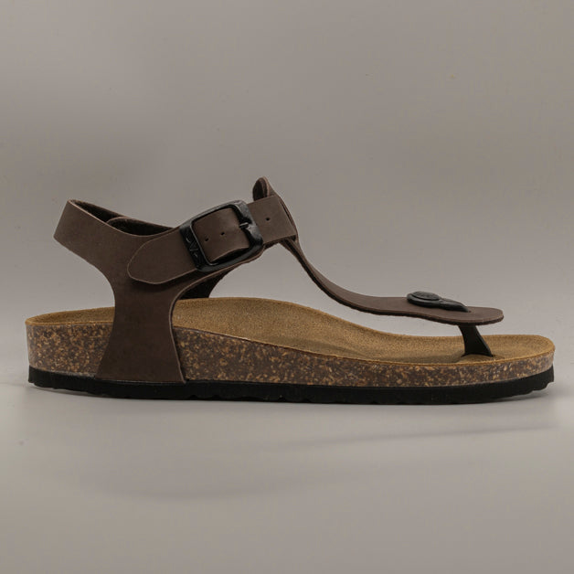 Valleverde VG1831P – sandalo infradito in pelle con plantare anatomico - moro - scarpe di qualità venduta a Milano da Pli-Pla