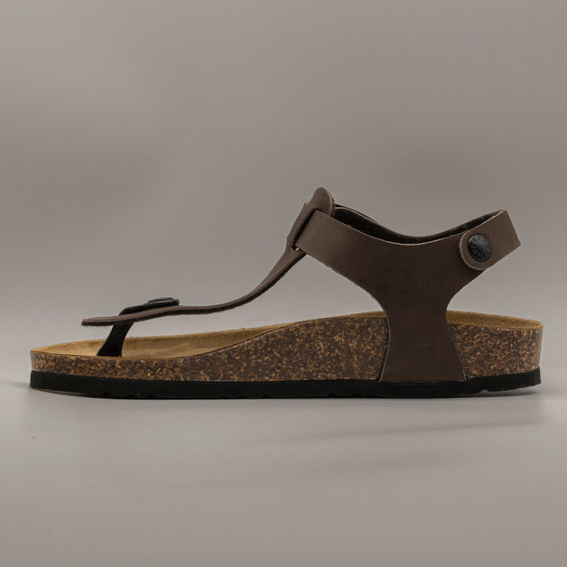 Valleverde VG1831P – sandalo infradito in pelle con plantare anatomico - moro - scarpe di qualità venduta a Milano da Pli-Pla