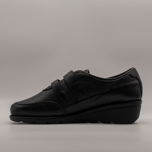 Valleverde scarpa donna pelle con velcro VS10305 nero - scarpe di qualità venduta a Milano da Pli-Pla