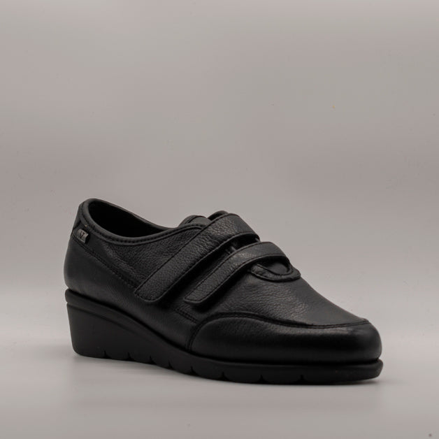 Valleverde scarpa donna pelle con velcro VS10305 nero - scarpe di qualità venduta a Milano da Pli-Pla