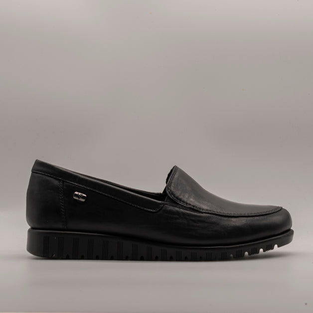 Valleverde mocassino donna pelle VS10500W nero - scarpe di qualità venduta a Milano da Pli-Pla