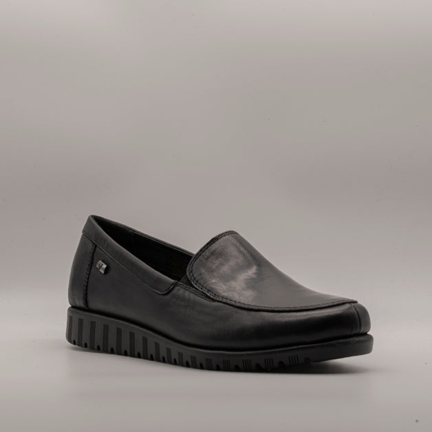 Valleverde mocassino donna pelle VS10500W nero - scarpe di qualità venduta a Milano da Pli-Pla