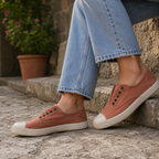 Victoria 106623 – Sneakers donna in tela sostenibile con elastico - arancio teja - scarpe di qualità venduta a Milano da Pli-Pla