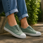 Victoria 106623 – Sneakers donna in tela sostenibile con elastico - verde jade - scarpe di qualità venduta a Milano da Pli-Pla