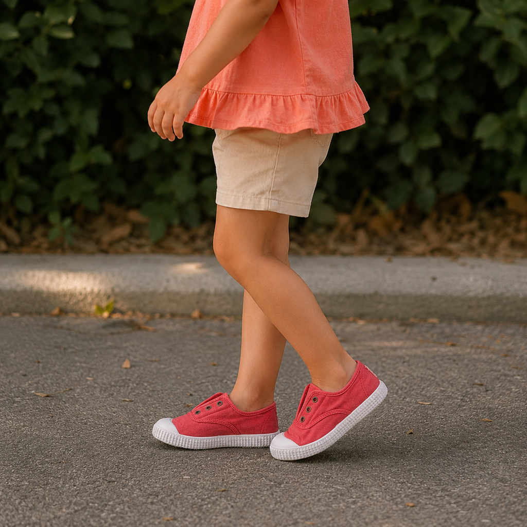 Victoria 106627 – Sneakers bambino in tela sostenibile con elastico - fucsia dalia - scarpe di qualità venduta a Milano da Pli-Pla