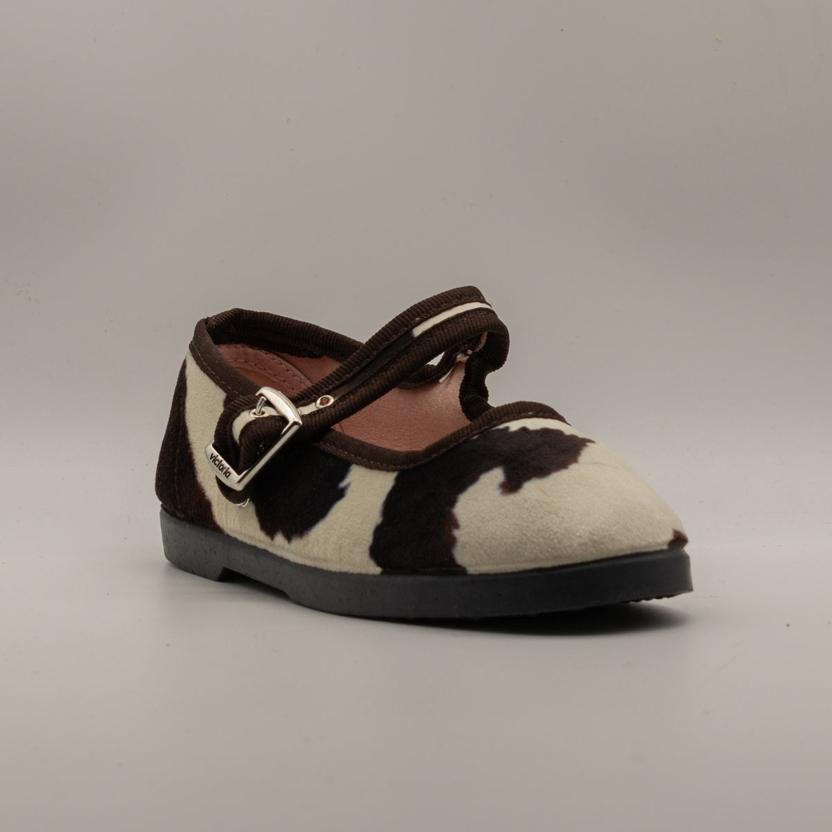 Victoria 1080117 Gong-Fu – Ballerine Mary Jane bambina in velluto animalier - blanco muccato - scarpe di qualità venduta a Milano da Pli-Pla