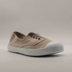 Victoria 106623 – Sneakers donna in tela sostenibile con elastico - beige - scarpe di qualità venduta a Milano da Pli-Pla