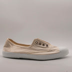 Victoria 106623 – Sneakers donna in tela sostenibile con elastico - beige cotton - scarpe di qualità venduta a Milano da Pli-Pla