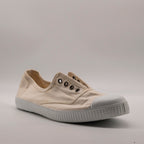Victoria 106623 – Sneakers donna in tela sostenibile con elastico - beige cotton - scarpe di qualità venduta a Milano da Pli-Pla