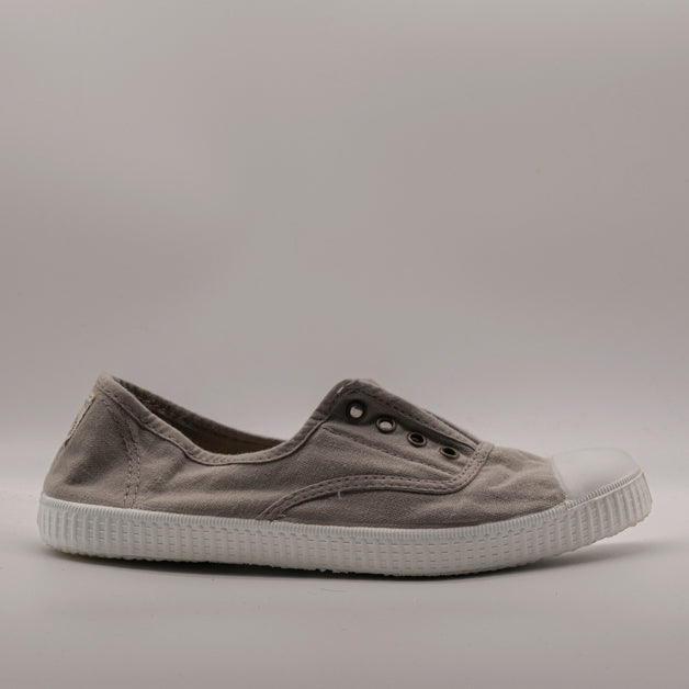 Victoria 106623 – Sneakers donna in tela sostenibile con elastico - grigio - scarpe di qualità venduta a Milano da Pli-Pla