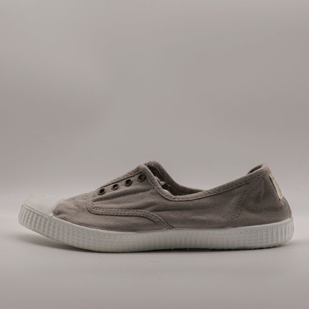 Victoria 106623 – Sneakers donna in tela sostenibile con elastico - grigio - scarpe di qualità venduta a Milano da Pli-Pla