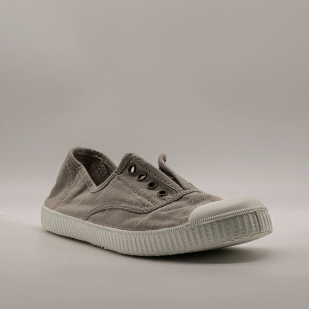 Victoria 106623 – Sneakers donna in tela sostenibile con elastico - grigio - scarpe di qualità venduta a Milano da Pli-Pla