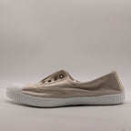 Victoria 106623 – Sneakers donna in tela sostenibile con elastico - beige hielo - scarpe di qualità venduta a Milano da Pli-Pla