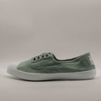 Victoria 106623 – Sneakers donna in tela sostenibile con elastico - verde jade - scarpe di qualità venduta a Milano da Pli-Pla