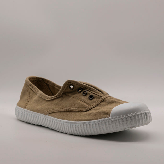 Victoria 106623 – Sneakers donna in tela sostenibile con elastico - marrone Laurel - scarpe di qualità venduta a Milano da Pli-Pla