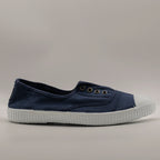 Victoria 106623 – Sneakers donna in tela sostenibile con elastico - blu marino - scarpe di qualità venduta a Milano da Pli-Pla