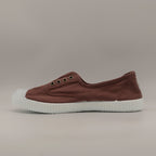 Victoria 106623 – Sneakers donna in tela sostenibile con elastico - marrone ciruela - scarpe di qualità venduta a Milano da Pli-Pla