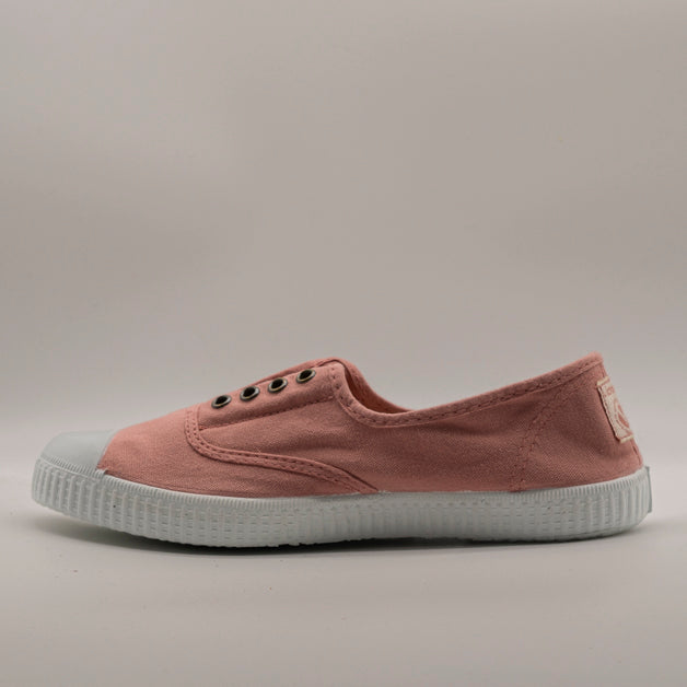 Victoria 106623 – Sneakers donna in tela sostenibile con elastico - rosa nude - scarpe di qualità venduta a Milano da Pli-Pla