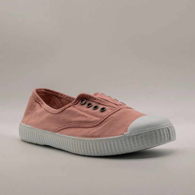 Victoria 106623 – Sneakers donna in tela sostenibile con elastico - rosa nude - scarpe di qualità venduta a Milano da Pli-Pla