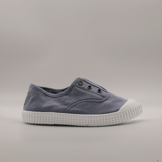 Victoria 106627 – Sneakers bambino in tela sostenibile con elastico - azzurro - scarpe di qualità venduta a Milano da Pli-Pla