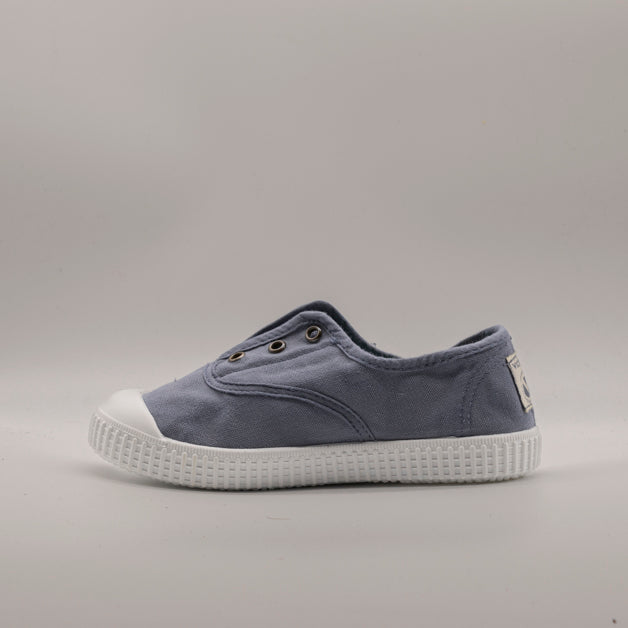 Victoria 106627 – Sneakers bambino in tela sostenibile con elastico - azzurro - scarpe di qualità venduta a Milano da Pli-Pla