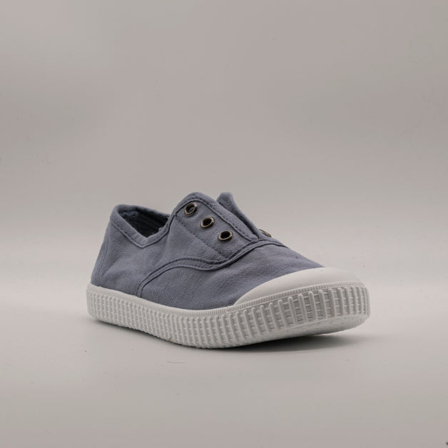 Victoria 106627 – Sneakers bambino in tela sostenibile con elastico - azzurro - scarpe di qualità venduta a Milano da Pli-Pla