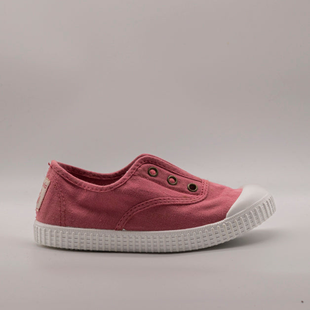 Victoria 106627 – Sneakers bambino in tela sostenibile con elastico - rosa frambuesa - scarpe di qualità venduta a Milano da Pli-Pla