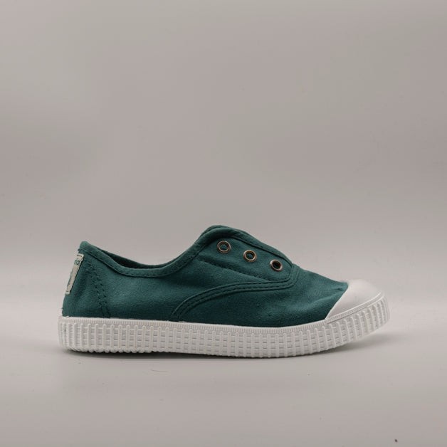 Victoria 106627 – Sneakers bambino in tela sostenibile con elastico - verde lago - scarpe di qualità venduta a Milano da Pli-Pla