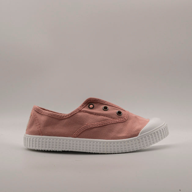 Victoria 106627 – Sneakers bambino in tela sostenibile con elastico - rosa nude - scarpe di qualità venduta a Milano da Pli-Pla