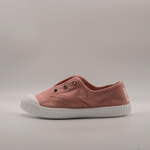Victoria 106627 – Sneakers bambino in tela sostenibile con elastico - rosa nude - scarpe di qualità venduta a Milano da Pli-Pla